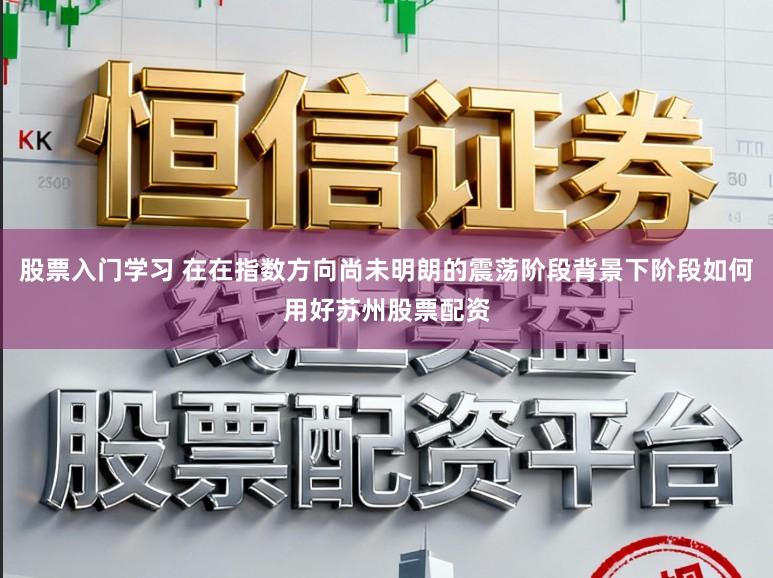 股票入门学习 在在指数方向尚未明朗的震荡阶段背景下阶段如何用好苏州股票配资